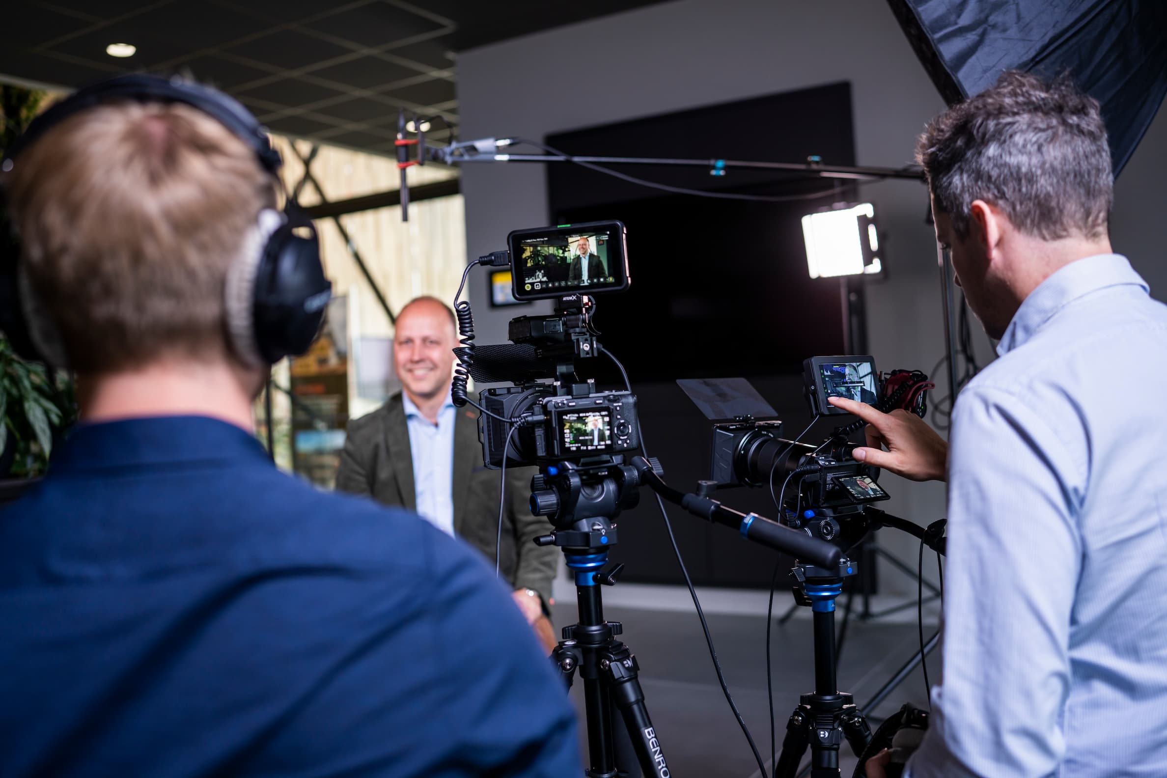 Yannick aan het filmen tijdens een productie